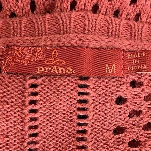 Prana | Parker Sweater Open Knit 100% Organic Cotton Red Slate - Picture 7 of 7